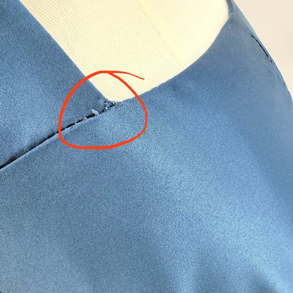 Blue Satin One Shoulder Maxi Gown Open Back Cutout Formal 8 Elegant Bridesmaid - Picture 4 of 8